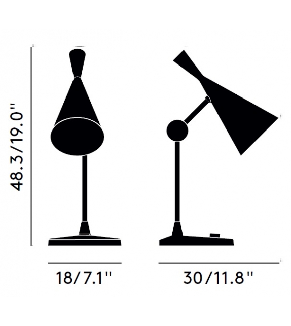 Beat Table Tom Dixon Lámpara de Mesa