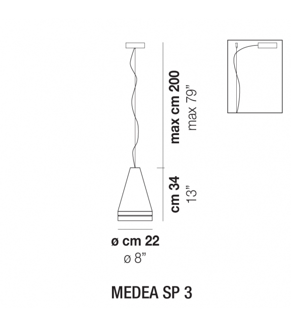 Medea SP3 Vistosi Pendant Lamp