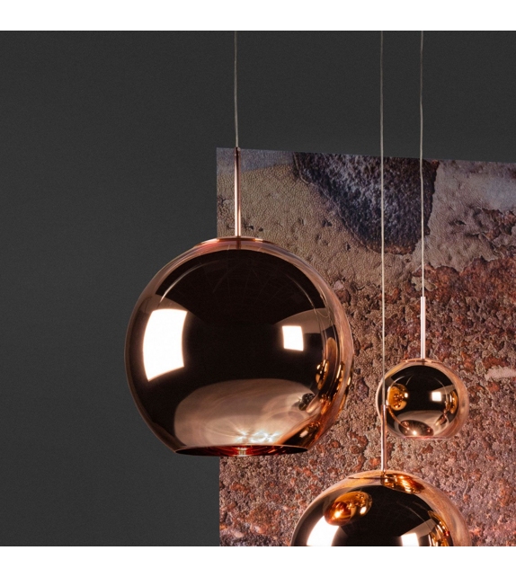 Copper Round 45 Tom Dixon Lámpara de Suspensión