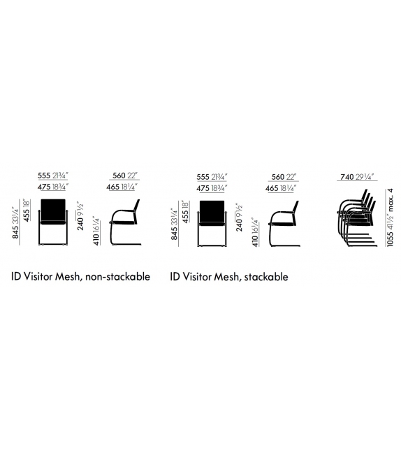 ID Visitor Mesh Vitra Sedia