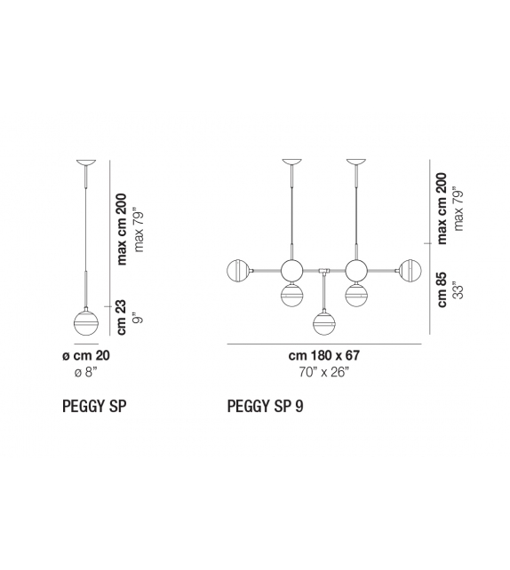 Peggy Vistosi Lámpara de Suspensión