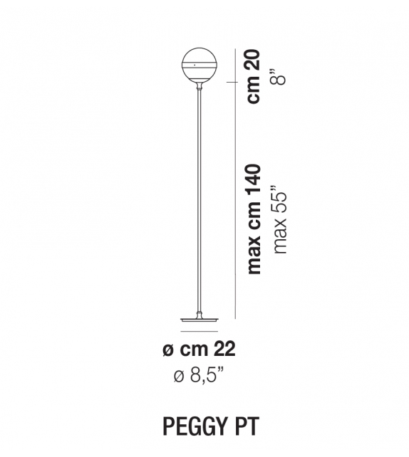 Peggy Vistosi Lampada da Terra
