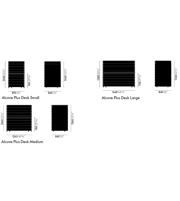 Alcove Plus Desk Vitra Schreibtisch