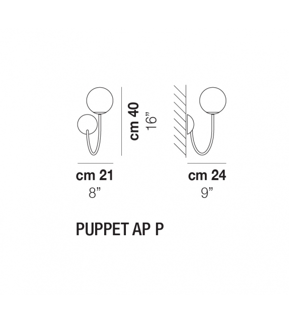 Puppet Vistosi Wall Lamp