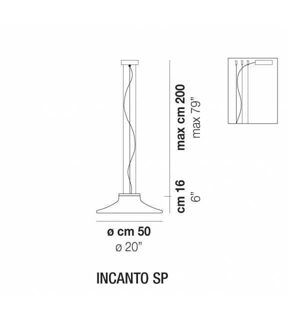 Incanto Vistosi Lampada a Sospensione