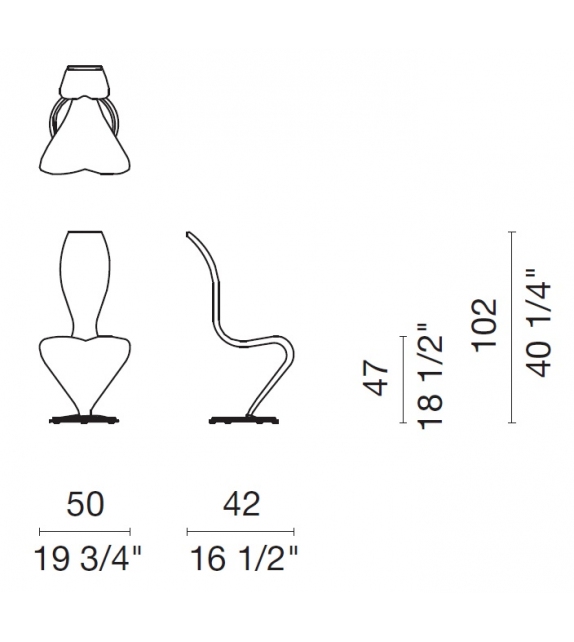S-Chair Cappellini Gepolsterter Stuhl