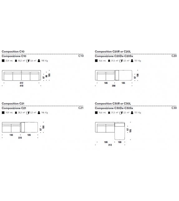 Salon Nanà Moroso Canapé Modulable