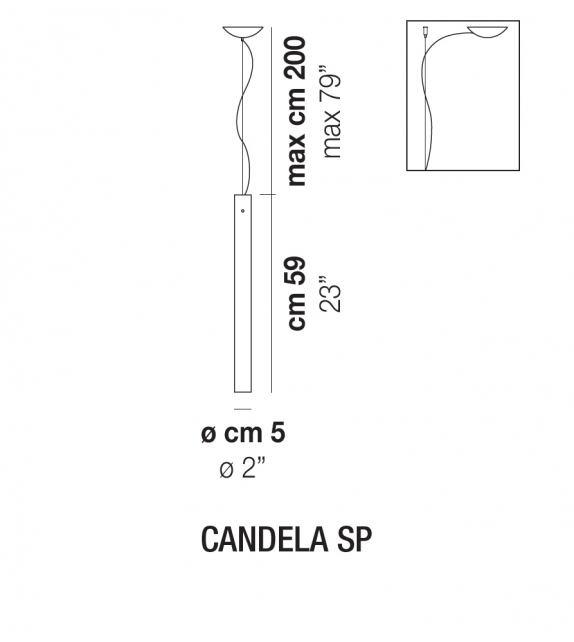 Candela Vistosi Pendant Lamp