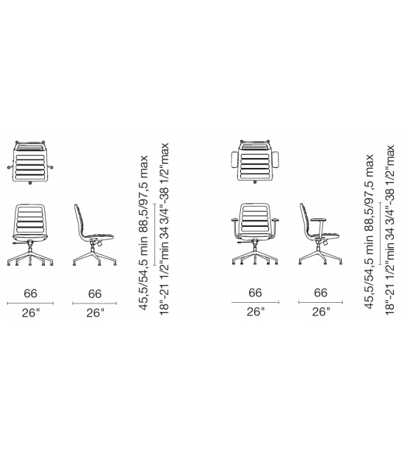 Lotus (Low) Stuhl Mit 5-Speichen-Cappellini