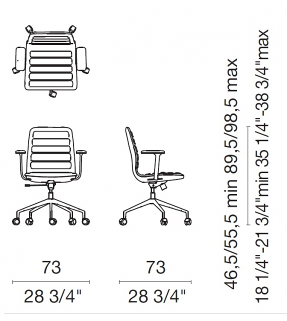 Lotus (Low) Silla En Las Ruedas con Reposabrazos Cappellini