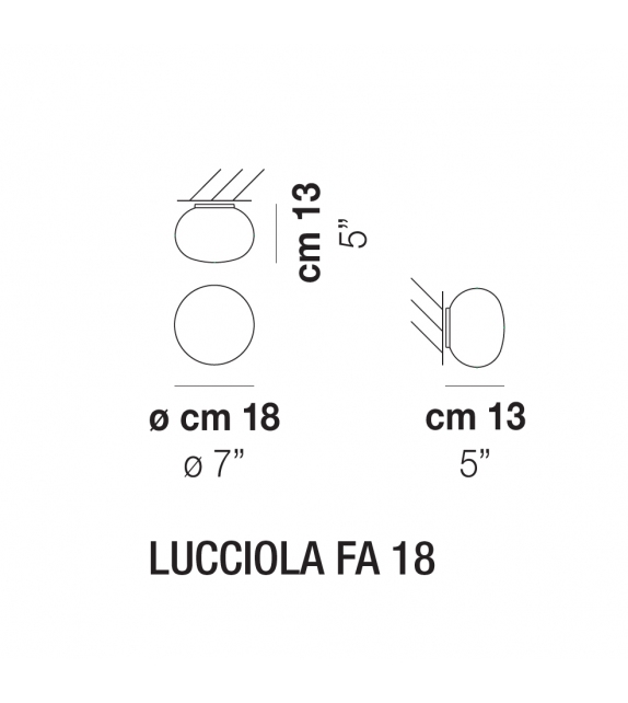 Lucciola Fa Vistosi Lámpara de Pared/Techo