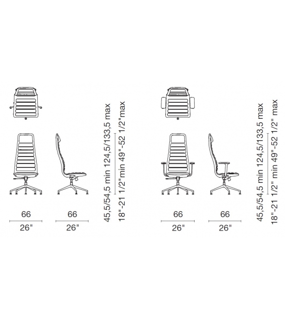 Lotus (High) Stuhl 5-Speichen Cappellini