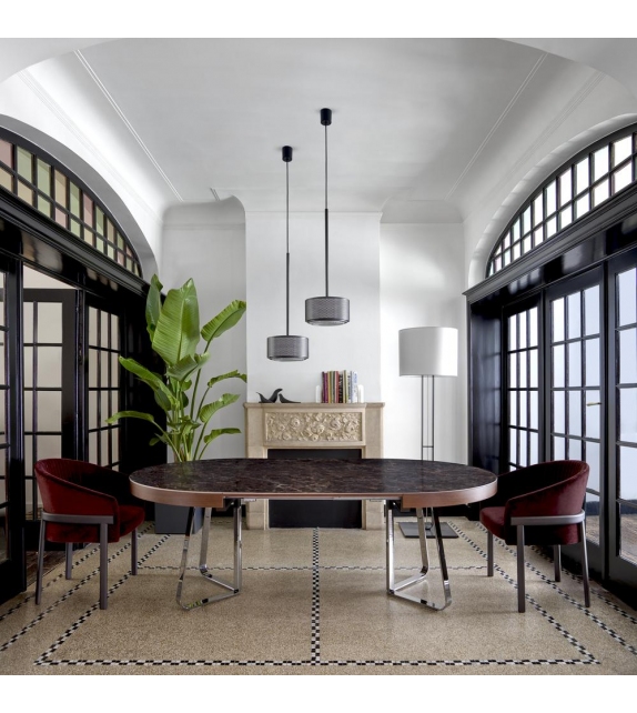 Ava Ligne Roset Table Extensible avec Plateau en Grès Céramique