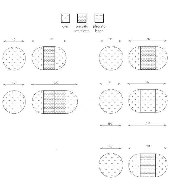Ava Ligne Roset Ausziehbarer Tisch mit Platte aus Keramik Steinzeug