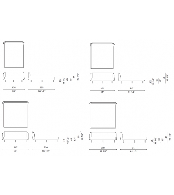 Peg Bed Cappellini Lit
