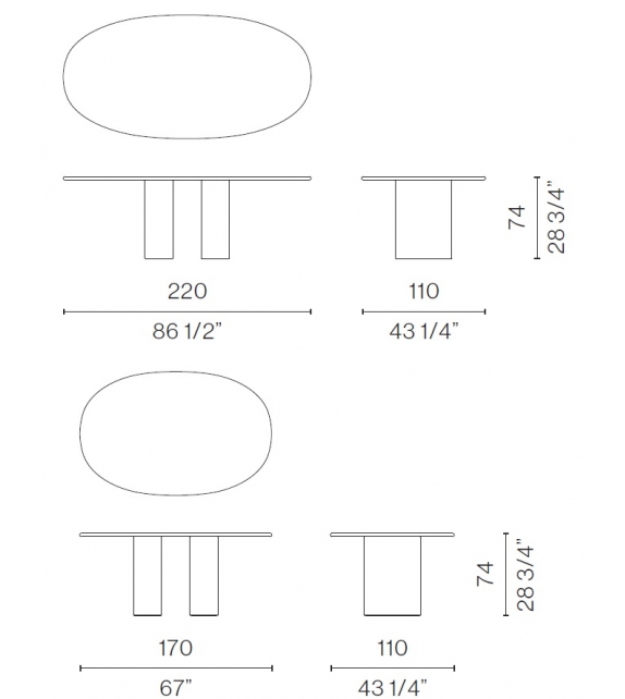 Dolmen Table Cappellini