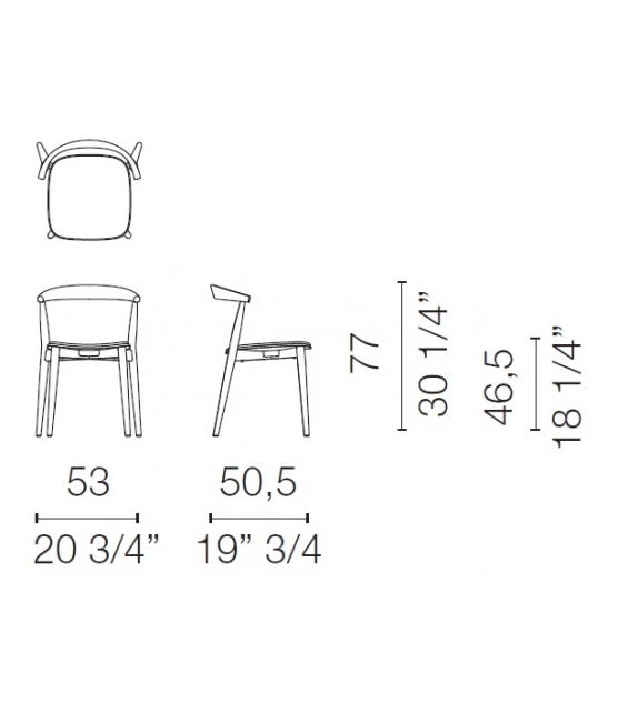Newood Cappellini Chaise Revêtu