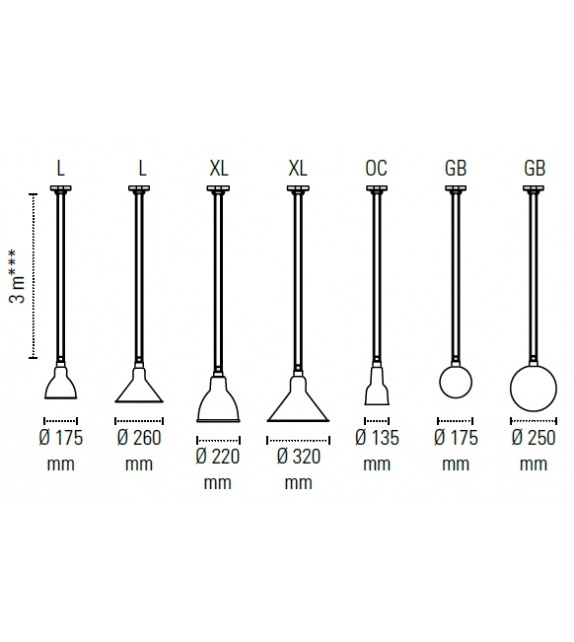 N°322 DCW Éditions-Lampe Gras Lampada a Sospensione