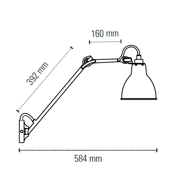 N°122 DCW Éditions-Lampe Gras Wandleuchte