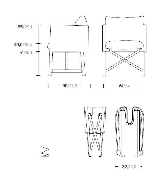 Giro Kettal Folding Armchair