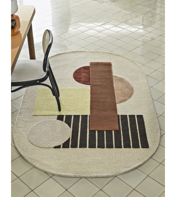 Around Colors Rug Brown Gebrüder Thonet Alfombra