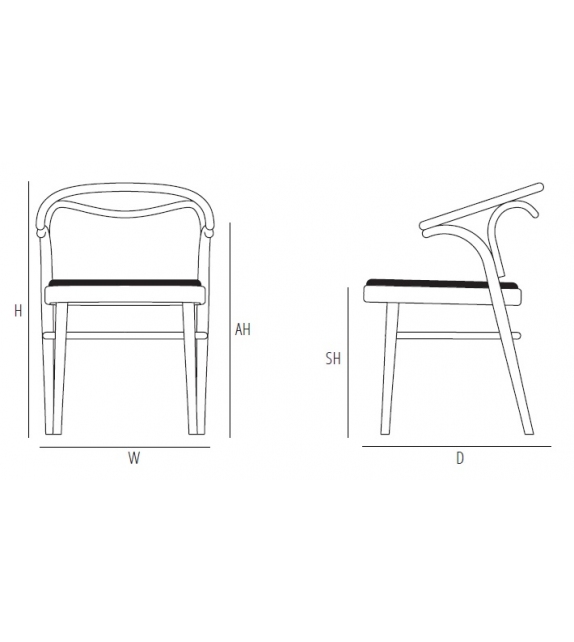 Beaulieu Gebrüder Thonet Vienna Padded Chair