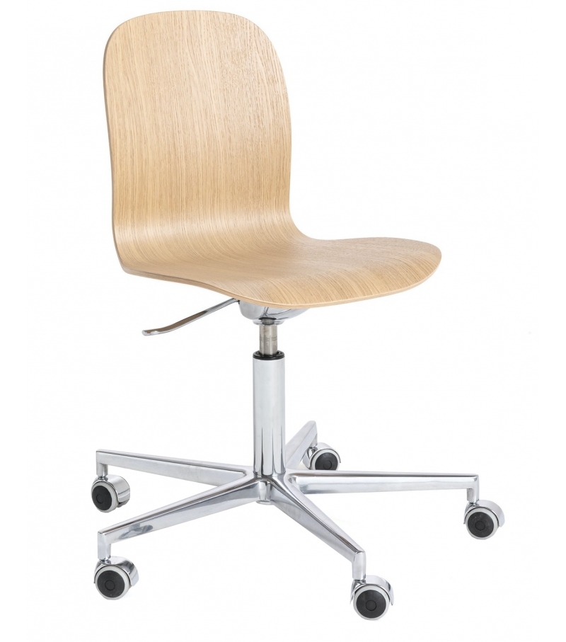 Tate Wood Cappellini Stuhl mit 5-Speichen-Basis