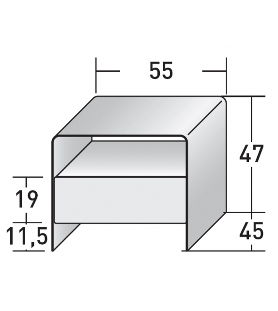 Foglio Flou Bedside Table