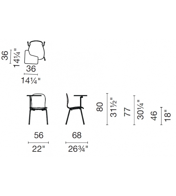 Tate Wood Cappellini Sedia