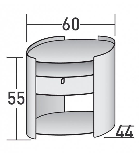 Lotus Flou Mesita de Noche