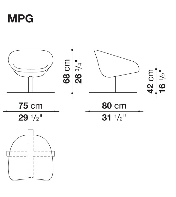Prêt pour l'expédition - Mart B&B Italia Petit Fauteuil