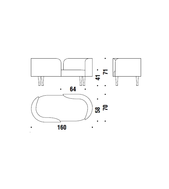 Sofa Josephine Vis à Vis Moroso