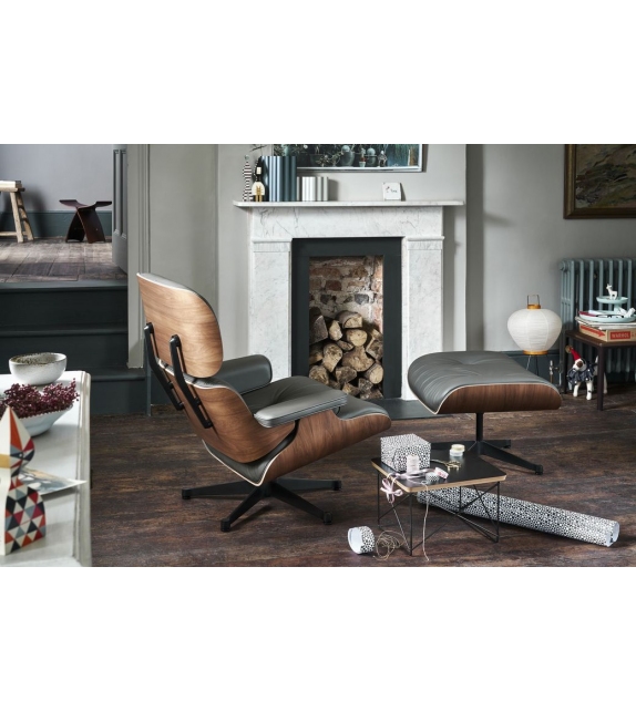 Walnut Version Lounge Chair & Ottoman Vitra