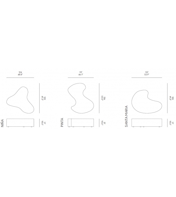 Casamania & Horm Pouf Niña, Pinta y Santa Maria