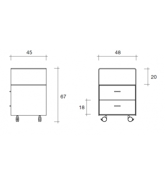Rialto Chest of Drawers Fiam