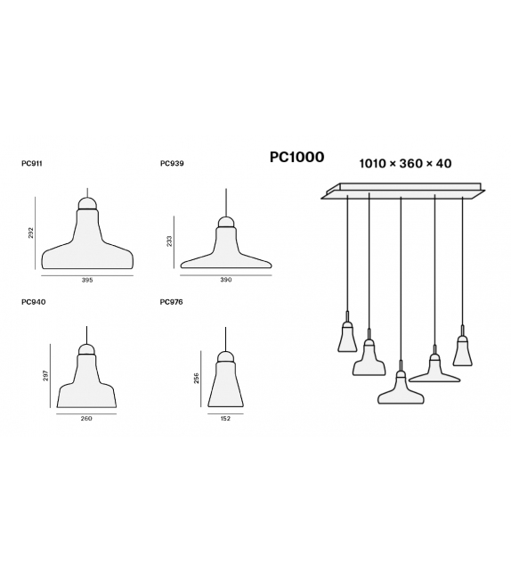Shadows XL Set Rectangular Brokis Suspension