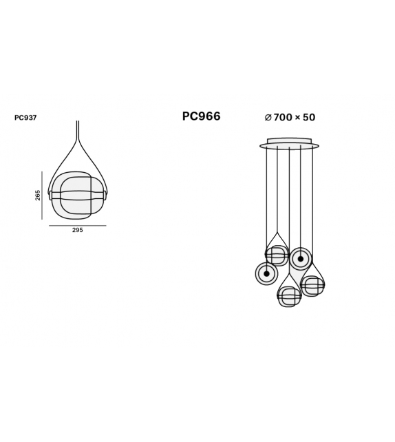 Capsula Round Brokis Lámpara de Suspensión