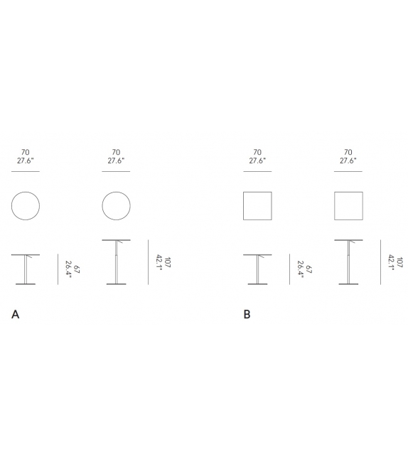 T2 Casamania & Horm Tavolo da Bistrot