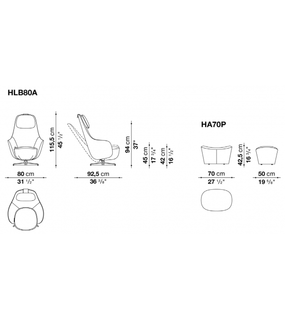 Harbor Laidback B&B Italia Butaca