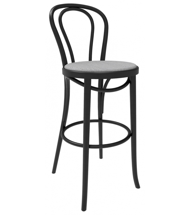 N. 18 Gebrüder Thonet Vienna Tabouret de Bar Rembourré