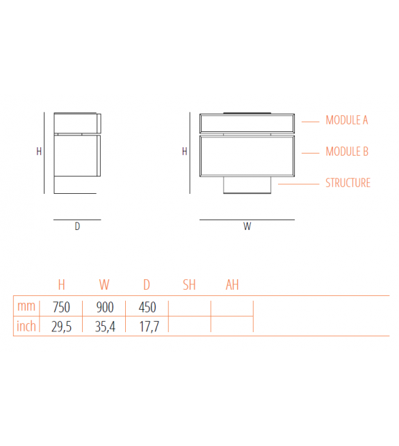 Nyny Drawers Gebrüder Thonet Vienna Mobile Contenitore