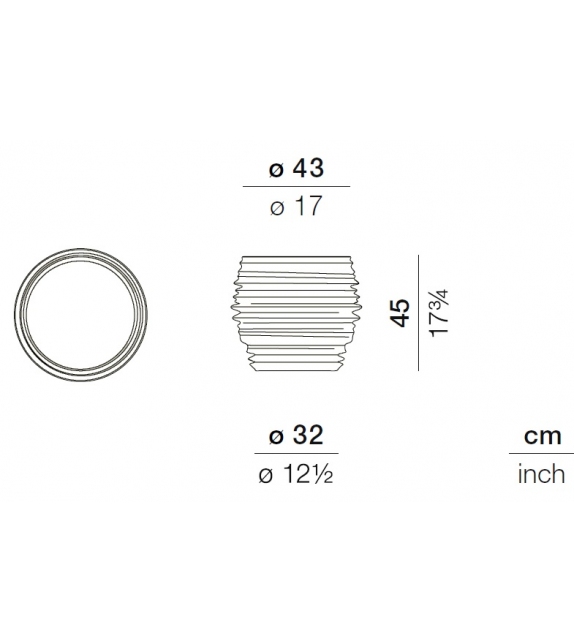 Babylon Ceramic Dedon Hocker / Beistelltisch