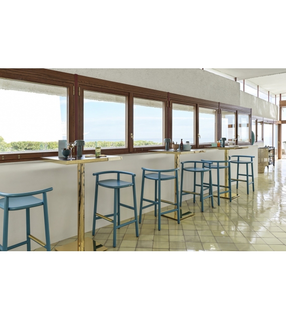 Single Curve Gebrüder Thonet Vienna Bar Stool