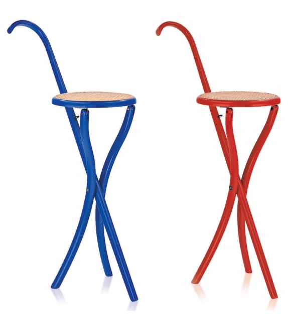 Stocksessel Gebrüder Thonet Vienna Folding Stool/Walking Stick