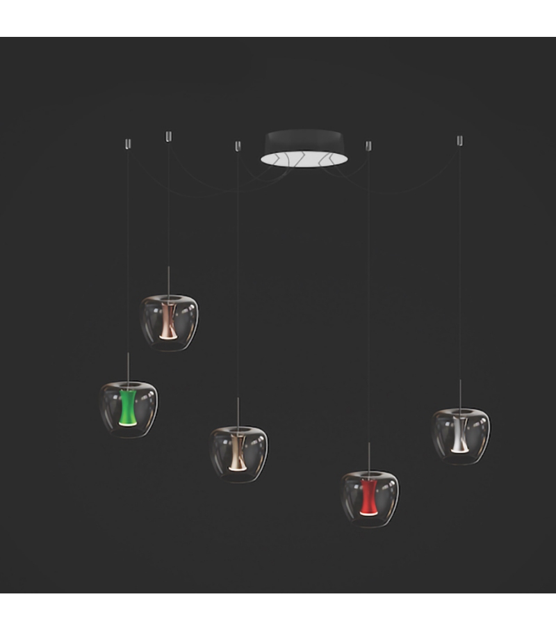 Apple Round 5 Quasar Lampada a Sospensione