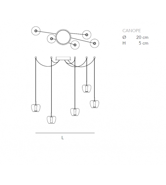 Apple Round 5 Quasar Lampada a Sospensione