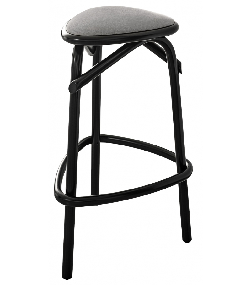 Trio Counter Gebrüder Thonet Vienna Taburete de Bar Tapizado