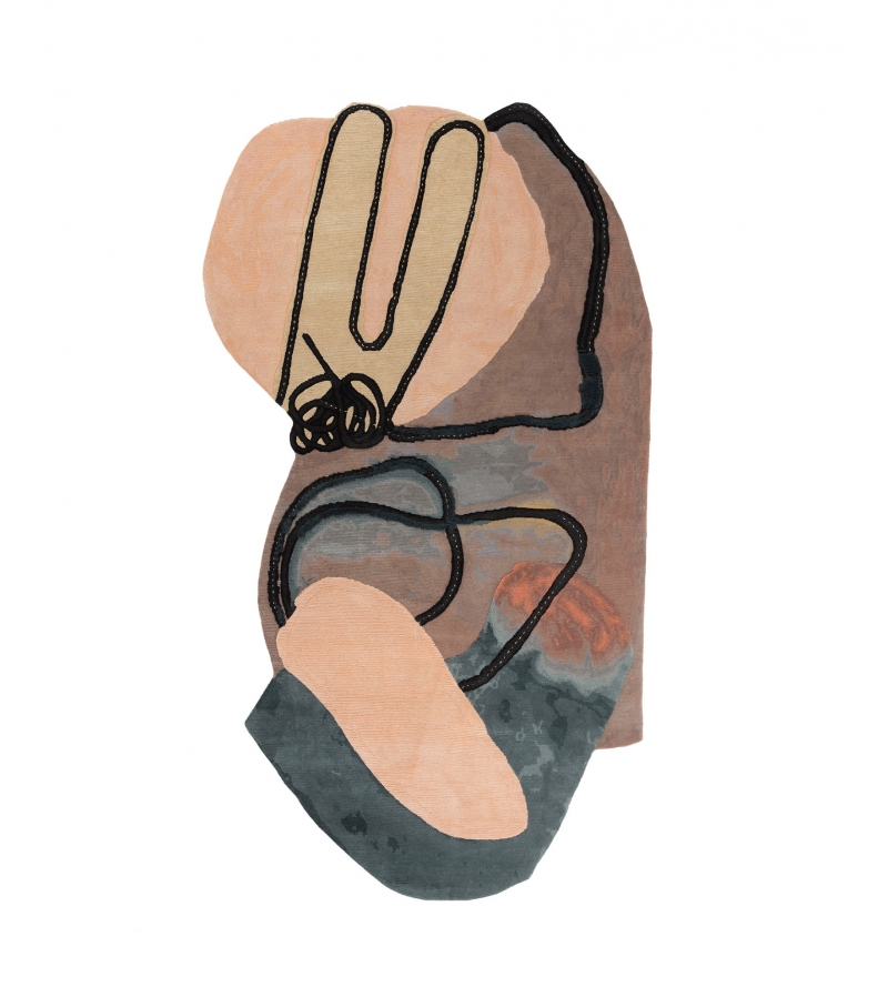 Doodles - Reclining Figure CC-Tapis Teppich