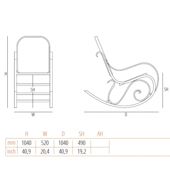 Schaukelstuhl Gebrüder Thonet Vienna