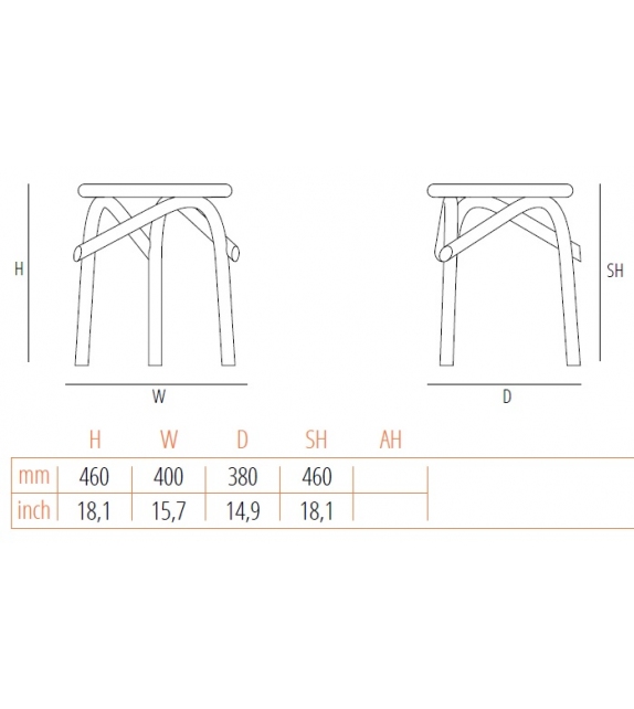 Trio Gebrüder Thonet Vienna Low Stool